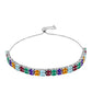 Pulsera de Plata con Amatista de Marruecos y Ágata Verde