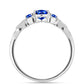 Anillo de Plata con Zafiro Azul Australiano