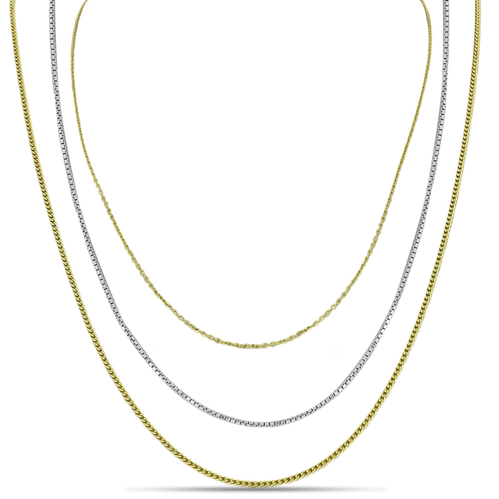 Conjunto de Plata Bañada en Oro ( Collar )