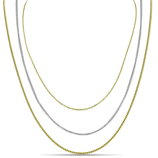 Conjunto de Plata Bañada en Oro ( Collar )