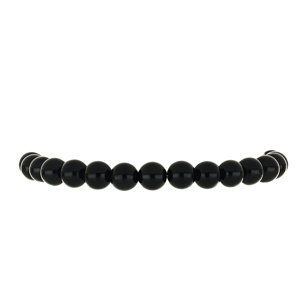 Pulsera de Plata Bañada en Oro con Espinela Negra 2 