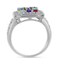 Anillo de Plata con Amatista de Marruecos y Ágata Verde
