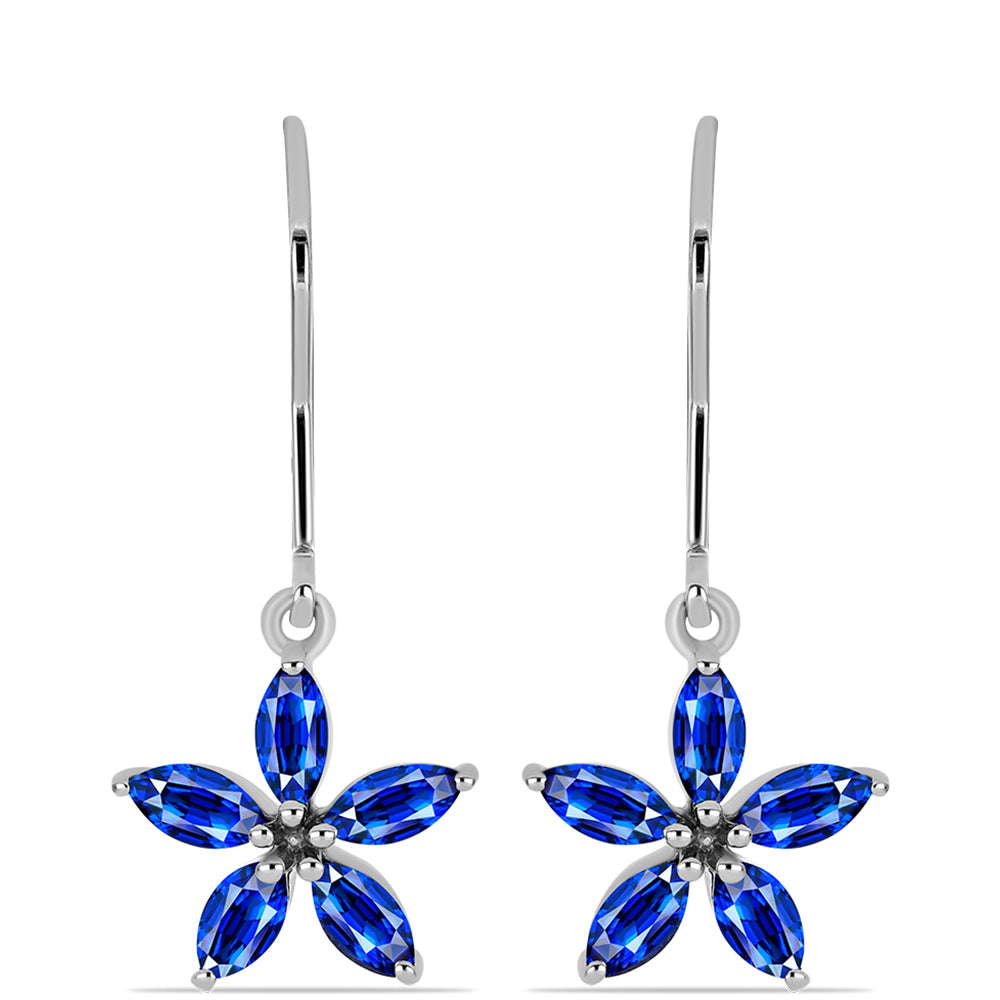 Pendientes de Plata con Zafiro Azul Australiano 1 