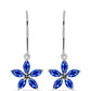 Pendientes de Plata con Zafiro Azul Australiano