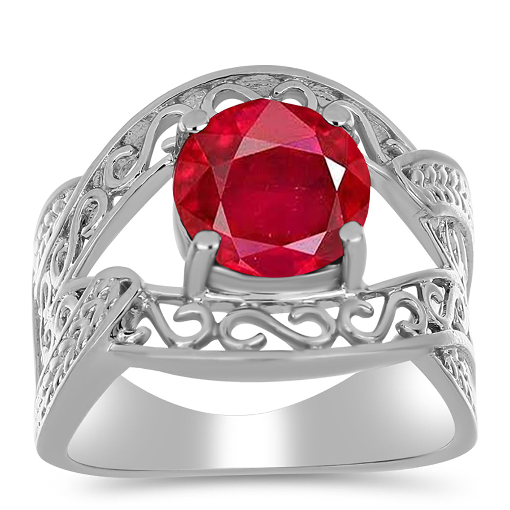 Anillo de Plata con Ágata Roja