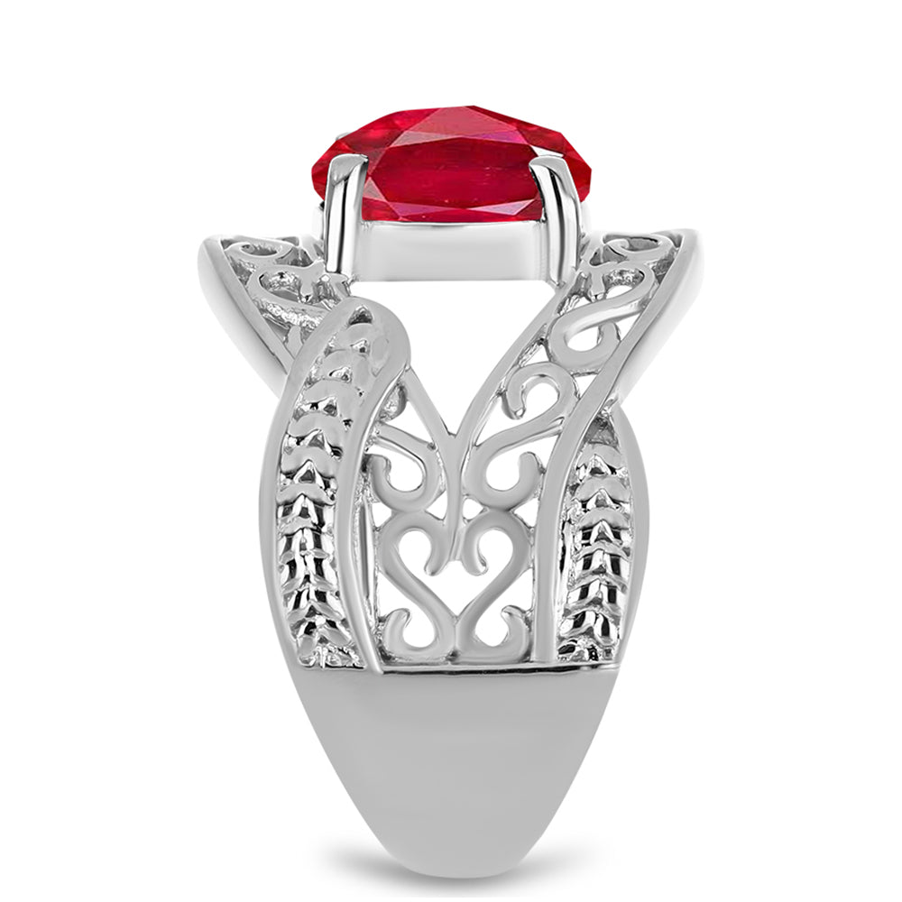 Anillo de Plata con Ágata Roja