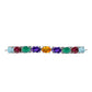 Pulsera de Plata con Amatista de Marruecos y Ágata Verde