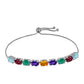 Pulsera de Plata con Amatista de Marruecos y Ágata Verde