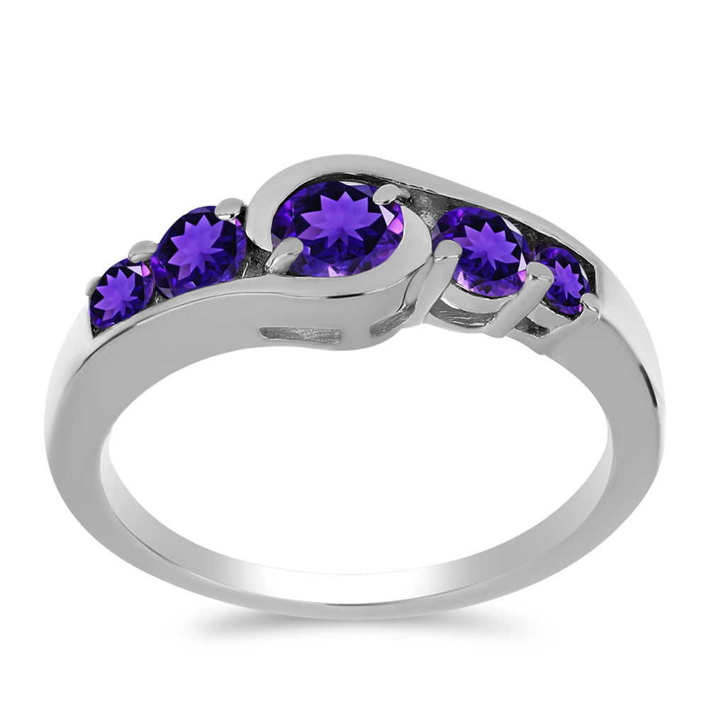 Anillo de Plata con Amatista de Marruecos
