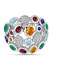 Anillo de Plata con Amatista de Marruecos y Ágata Verde