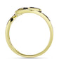 Anillo de Plata Bañada en Oro con Espinela Negra