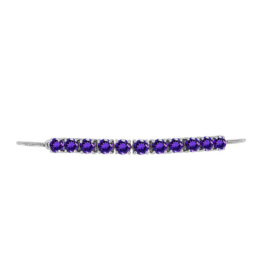 Pulsera de Plata con Amatista de Marruecos