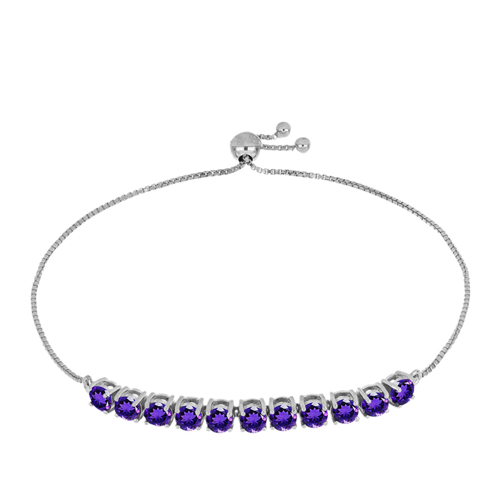 Pulsera de Plata con Amatista de Marruecos