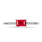 Anillo de Plata con Ágata Roja y Topacio Blanco