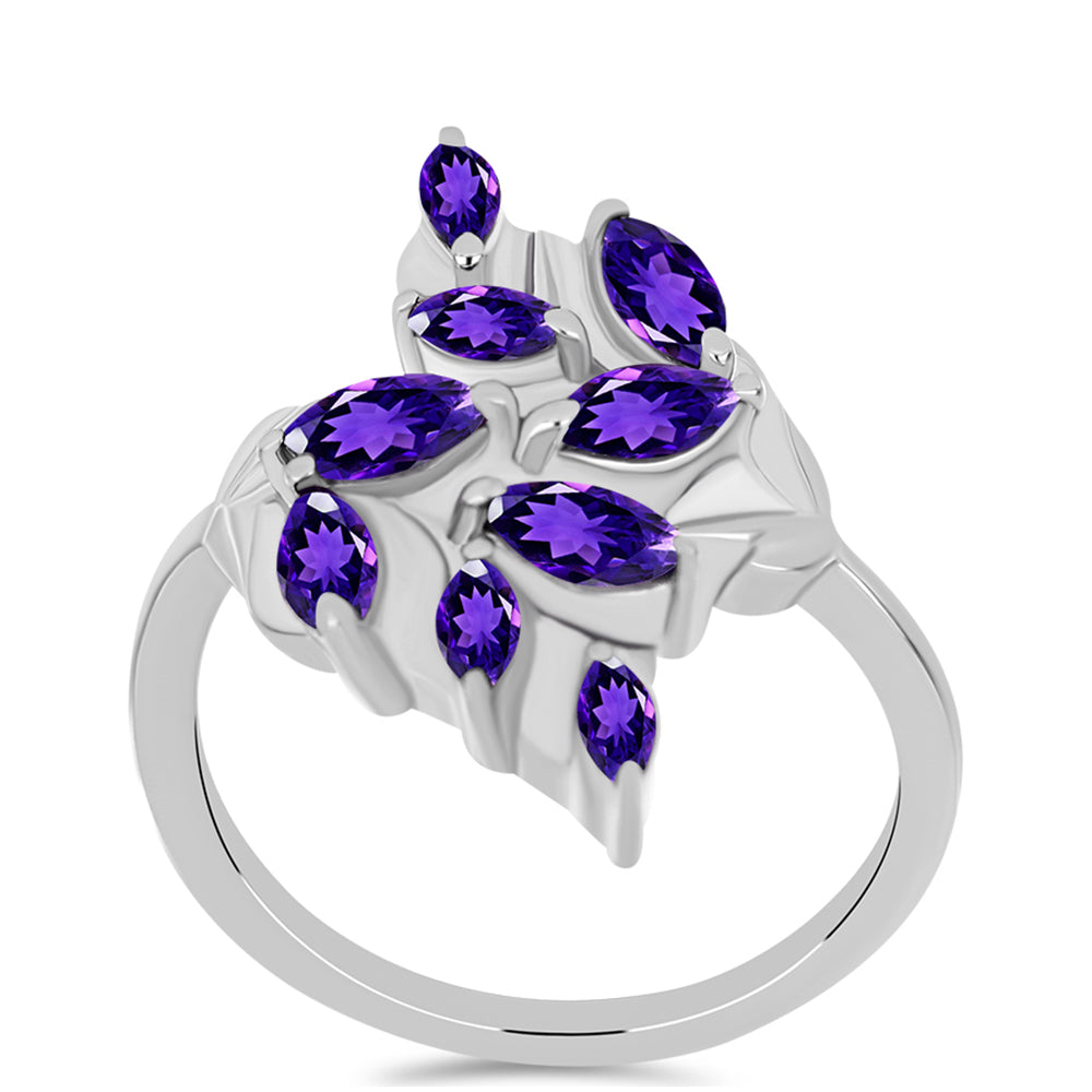 Anillo de Plata con Amatista de Marruecos