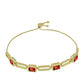 Pulsera de Plata Bañada en Oro con Citrino de Madeira