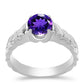 Anillo de Plata con Amatista de Marruecos