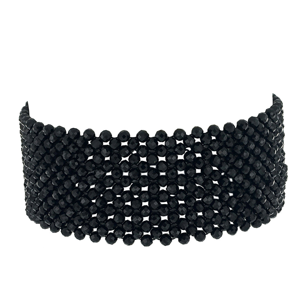 Pulsera de Plata Bañada en Oro con Espinela Negra 1 