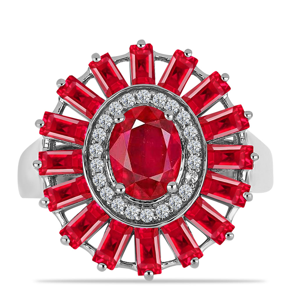 Anillo de Plata con Ágata Roja