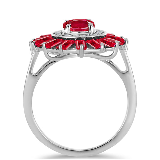 Anillo de Plata con Ágata Roja