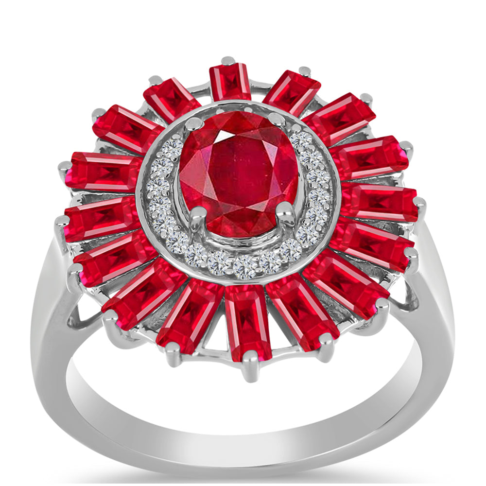 Anillo de Plata con Ágata Roja