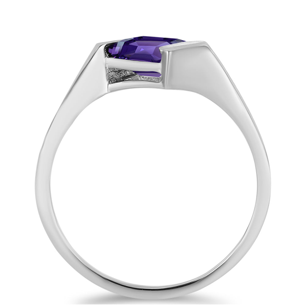 Anillo de Plata con Amatista de Marruecos