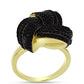 Anillo de Plata Bañada en Oro con Espinela Negra