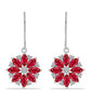 Pendientes de Plata con Ágata Roja y Topacio Blanco