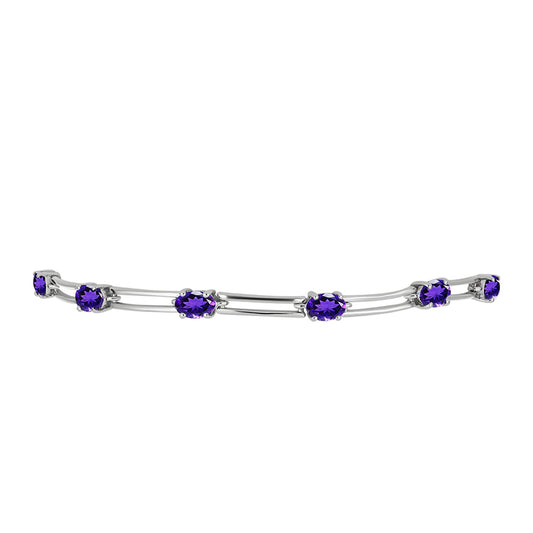 Pulsera de Plata con Amatista de Marruecos