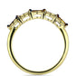 Anillo de Plata Bañada en Oro con Diamante Azul y Topacio Blanco
