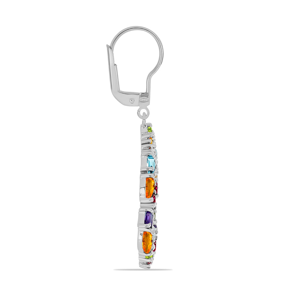 Pendientes de Plata con Amatista de Marruecos y Peridoto de Changbai 2 