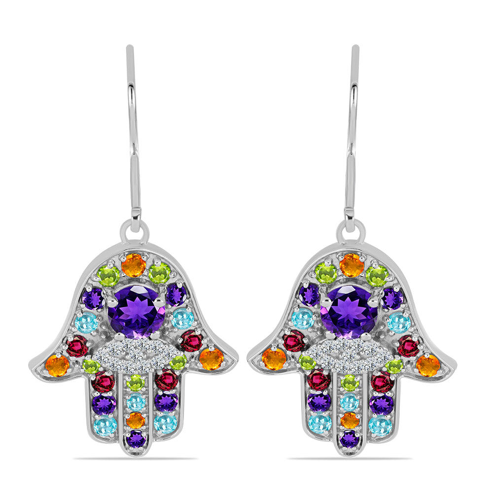 Pendientes de Plata con Amatista de Marruecos