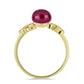 Anillo de Plata Bañada en Oro con Perla Púrpura de Agua dulce y Citrino de los Montes Urales