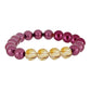 Pulsera Pepita con Perla Púrpura de Agua dulce y Citrino de los Montes Urales