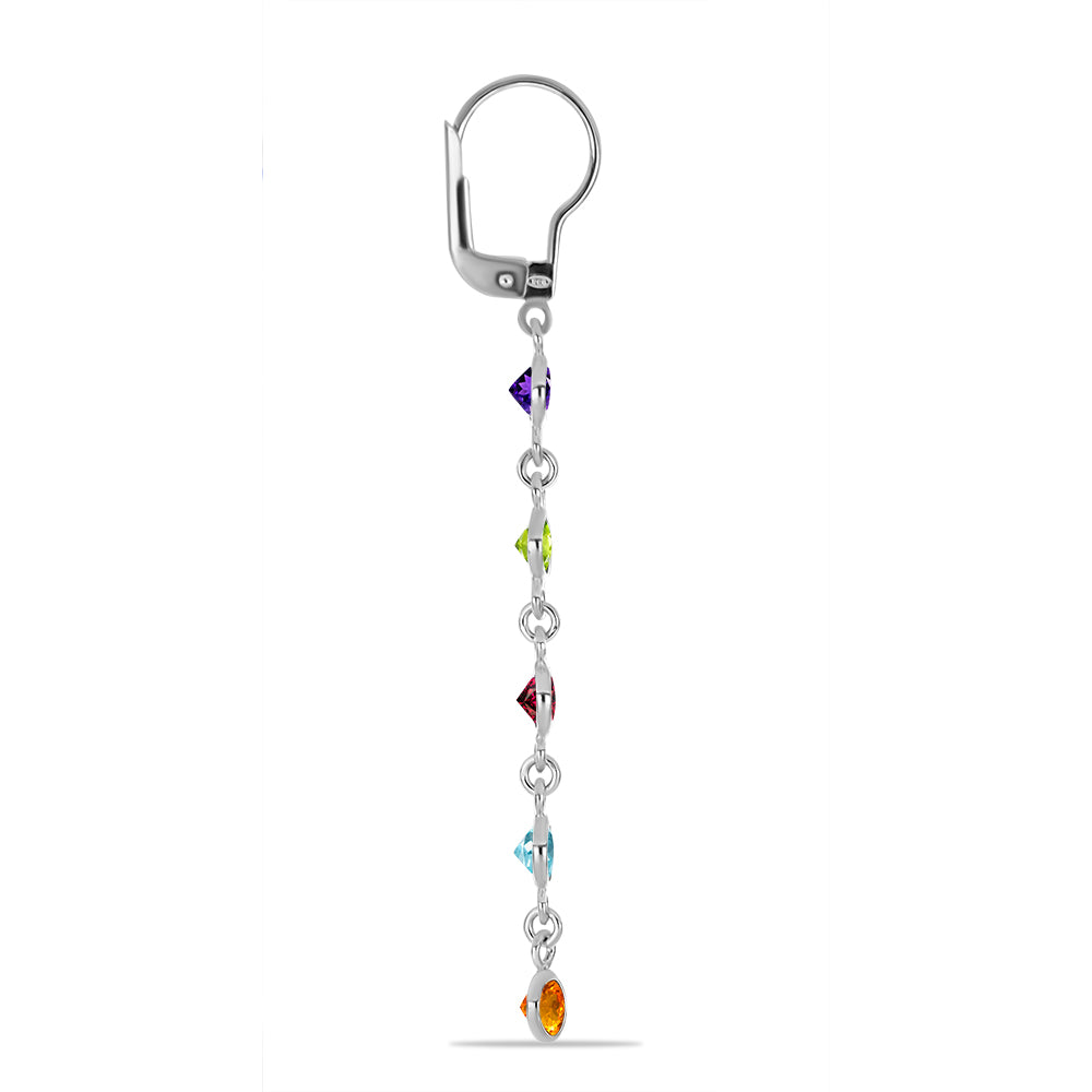 Pendientes de Plata con Amatista de Marruecos y Peridoto de Changbai 2 