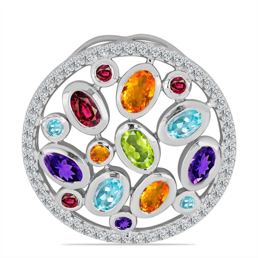 Colgante de Plata con Amatista de Marruecos y Peridoto de Changbai 1 
