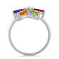 Anillo de Plata con Amatista de Marruecos y Peridoto de Changbai