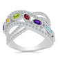 Anillo de Plata con Amatista de Marruecos y Peridoto de Changbai