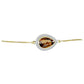Pulsera de Plata Bañada en Oro con Cuarzo Coñac y Topacio Blanco