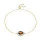 Pulsera de Plata Bañada en Oro con Cuarzo Coñac y Topacio Blanco