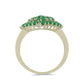 Anillo de Plata Bañada en Oro con Esmeralda de Brasil