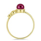 Anillo de Plata Bañada en Oro con Perla Púrpura de Agua dulce y Citrino de los Montes Urales