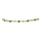 Pulsera de Plata Bañada en Oro con Esmeralda de Brasil y Topacio Blanco