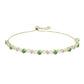 Pulsera de Plata Bañada en Oro con Esmeralda de Brasil y Topacio Blanco