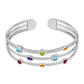 Brazalete de Plata con Amatista de Marruecos y Citrino de Río del Oro
