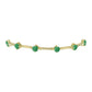Pulsera de Plata Bañada en Oro con Esmeralda de Brasil