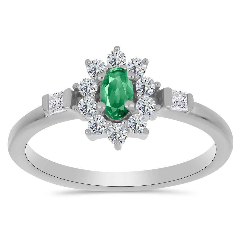 Anillo de Plata con Alejandrita natural y Topacio Blanco 3 