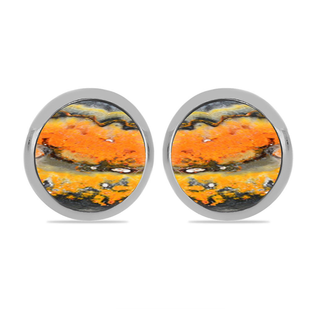 Pendientes de Plata con Jasper de Bumble Bee