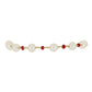 Pulsera de Plata Bañada en Oro con Perla de Agua Dulce y Rubí de Madagascar