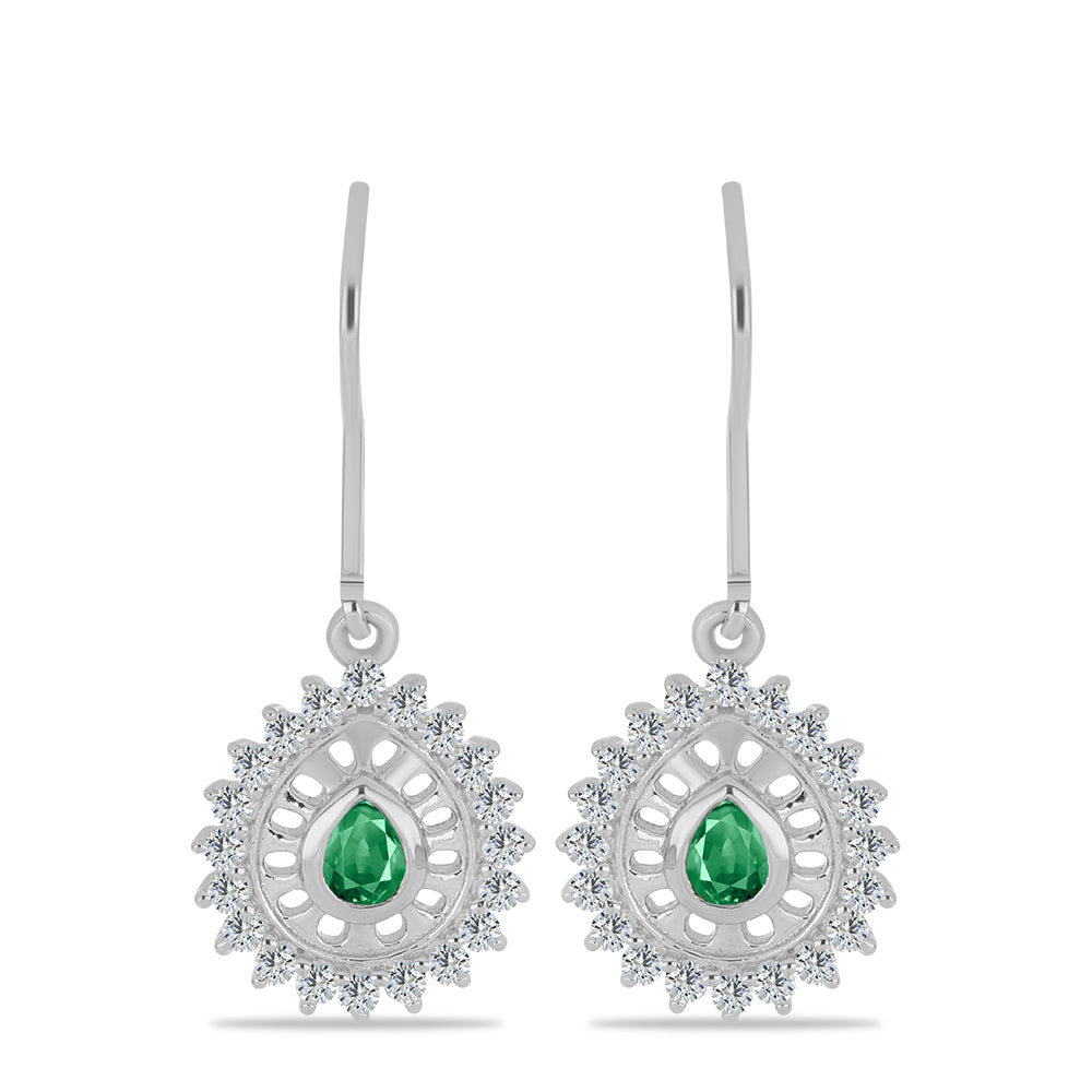 Pendientes de Plata con Alejandrita natural y Topacio Blanco 1 
